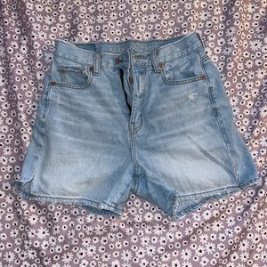 AE Dreamy Drape Denim Highest Waist Baggy Short